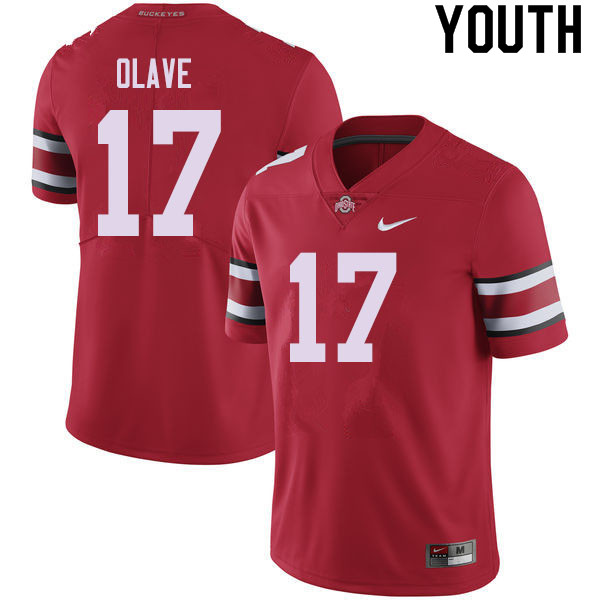 Youth #17 Chris Olave Ohio State Buckeyes College Football Jerseys Sale-Red